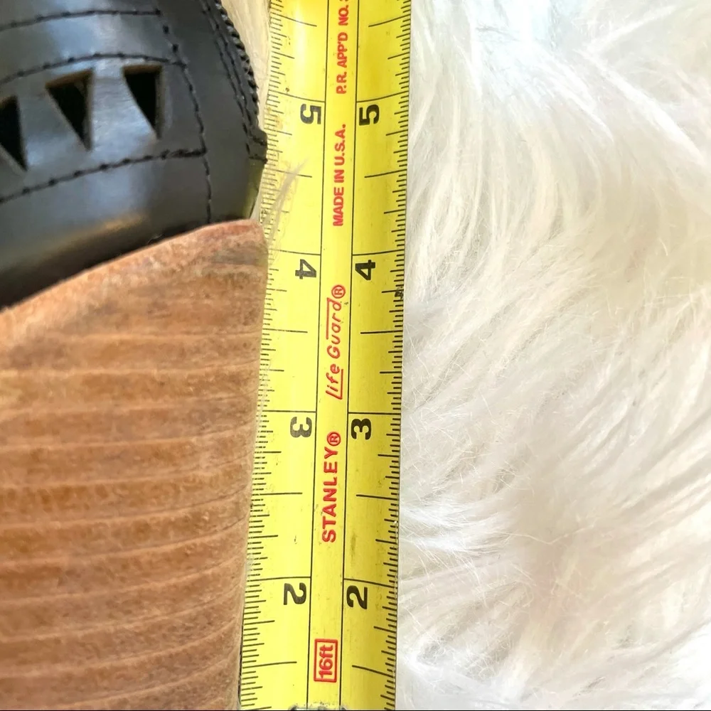 Jeffrey Campbell Black Rodillo Laser Cut Wedges Sz 6.5 - Picture 7 of 11